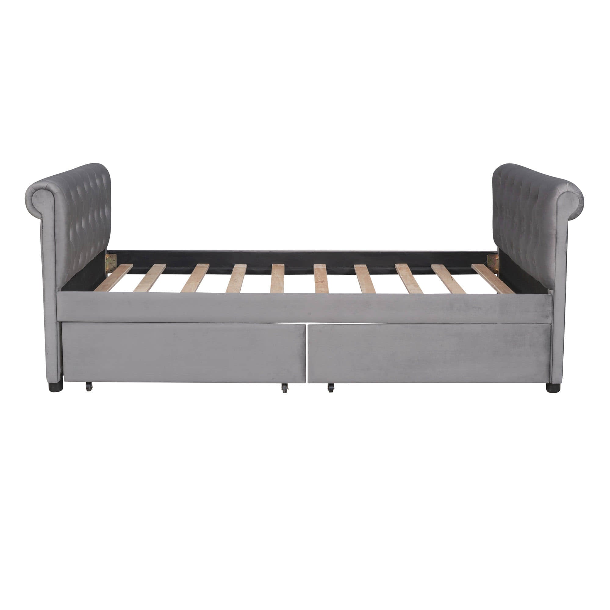 Modern Luxury Twin Size Upholstered Daybed with Storage for Adults