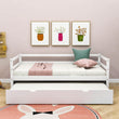 Wooden Low Twin Daybed Frame with Twin Trundle