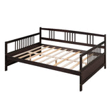 Wood Full / Double Size Daybed with Slat Back and Support Legs