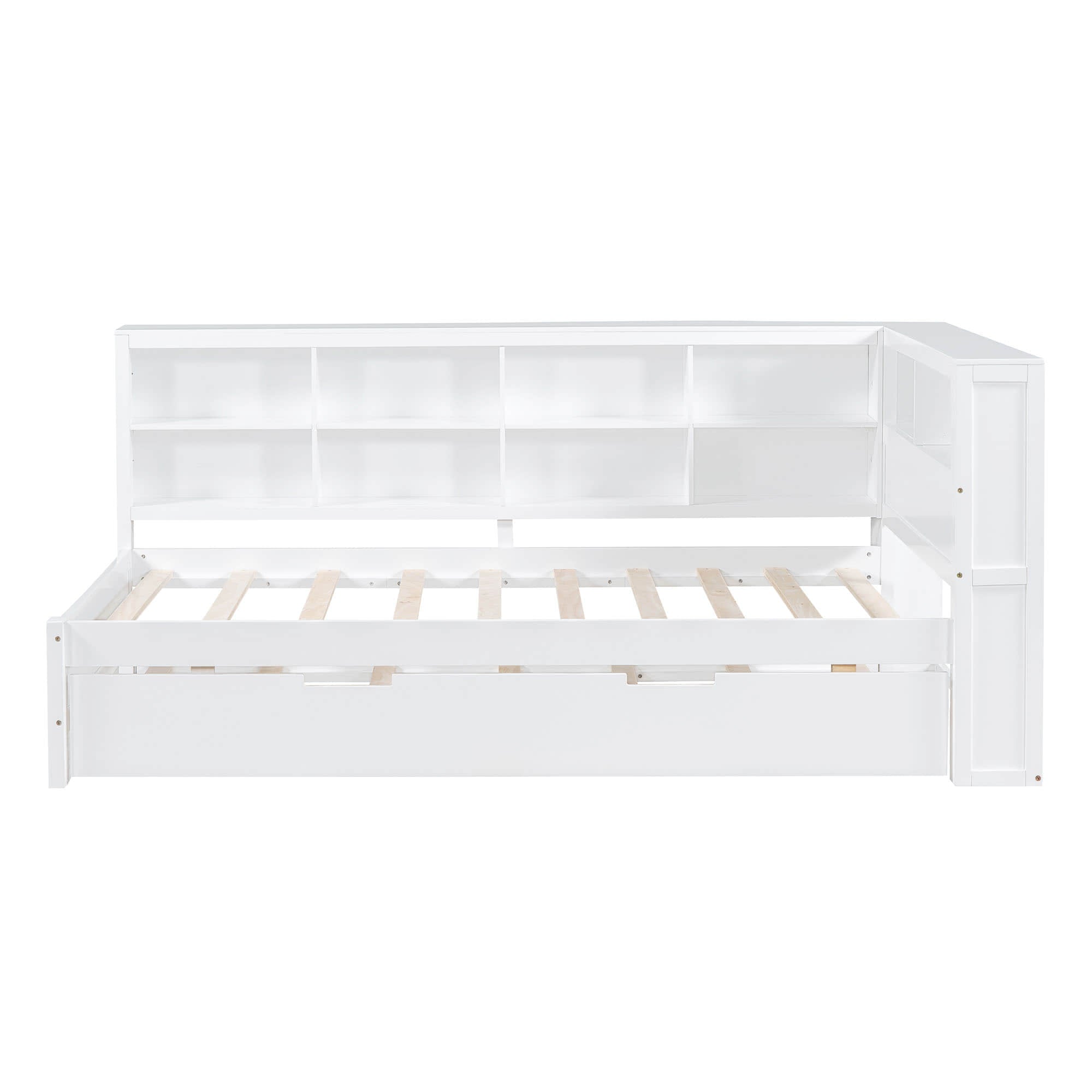 Modern Smart Wood Twin Daybed with Twin Trundle and Storage