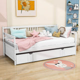 Wooden Twin Daybed with Twin Trundle