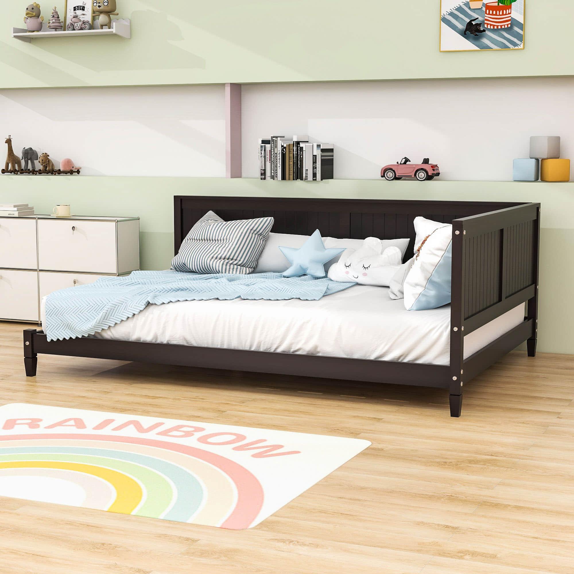 Wood Low Full Size Daybed for Kids, Toddler