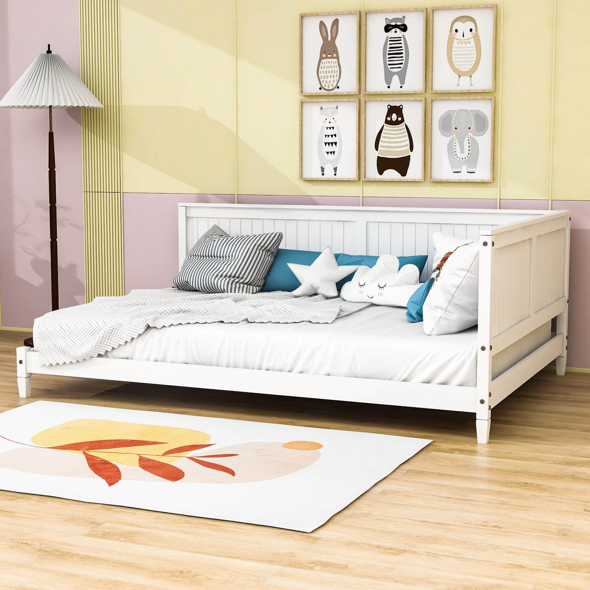 Wood Low Full Size Daybed for Kids, Toddler