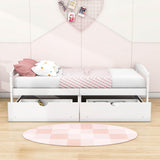 Wood Low Twin Daybed with Storage Drawers - [Backless]