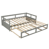 Wood Twin to King Daybed with Extendable Trundle and Storage Drawers