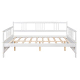 Wood Full / Double Size Daybed with Slat Back and Support Legs