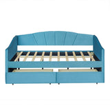 Velvet Upholstered Twin Daybed with Storage - [Drawers]