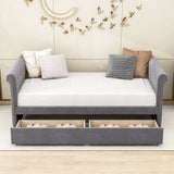 Modern Luxury Twin Size Upholstered Daybed with Storage for Adults