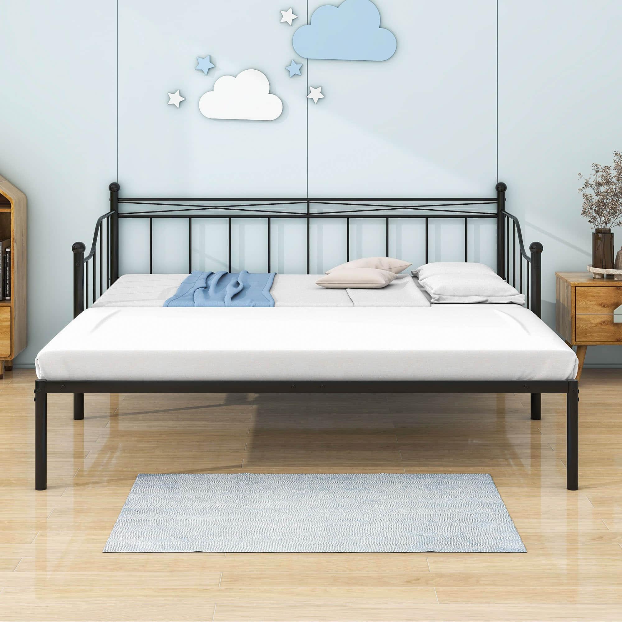 Metal Twin Daybed with Pop up Trundle