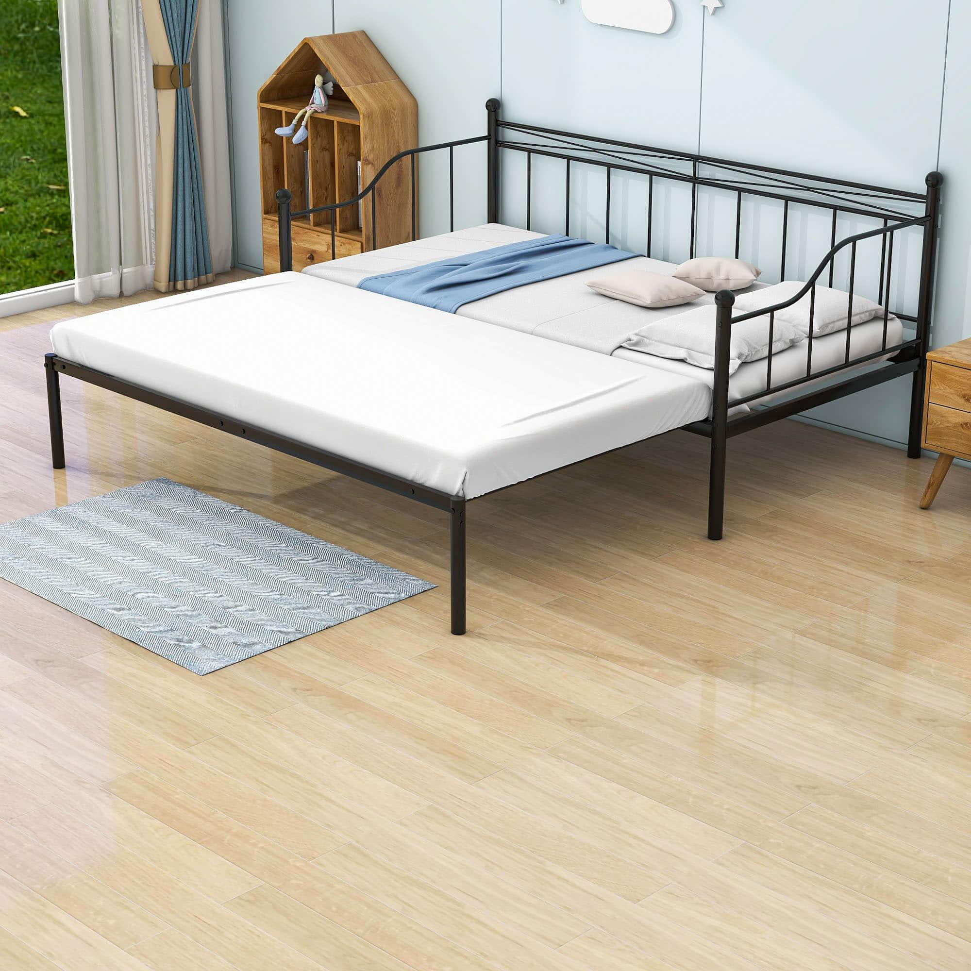 Metal Twin Daybed with Pop up Trundle