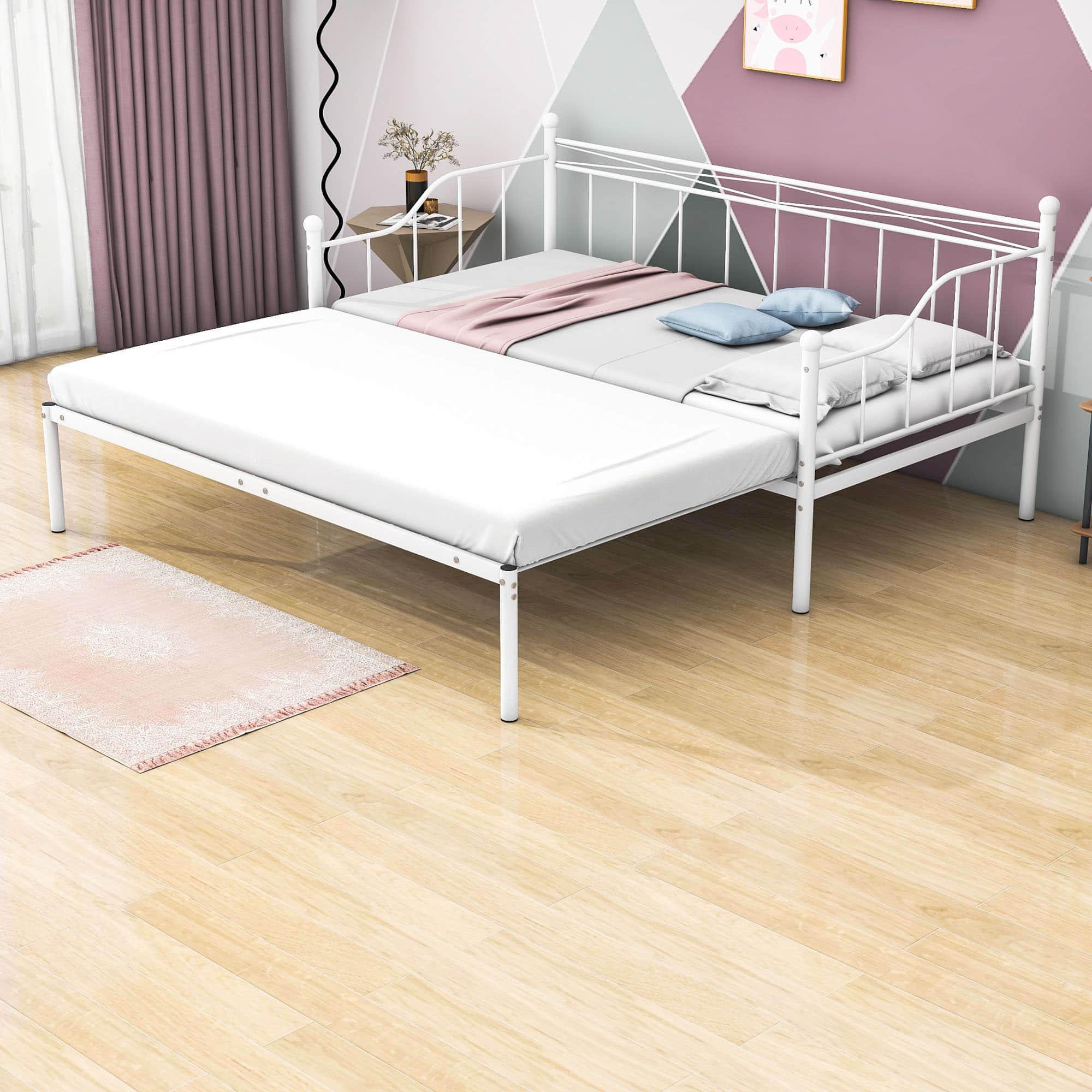 Metal Twin Daybed with Pop up Trundle