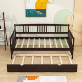 Wooden Twin Daybed with Twin Trundle