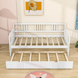 Wooden Twin Daybed with Twin Trundle