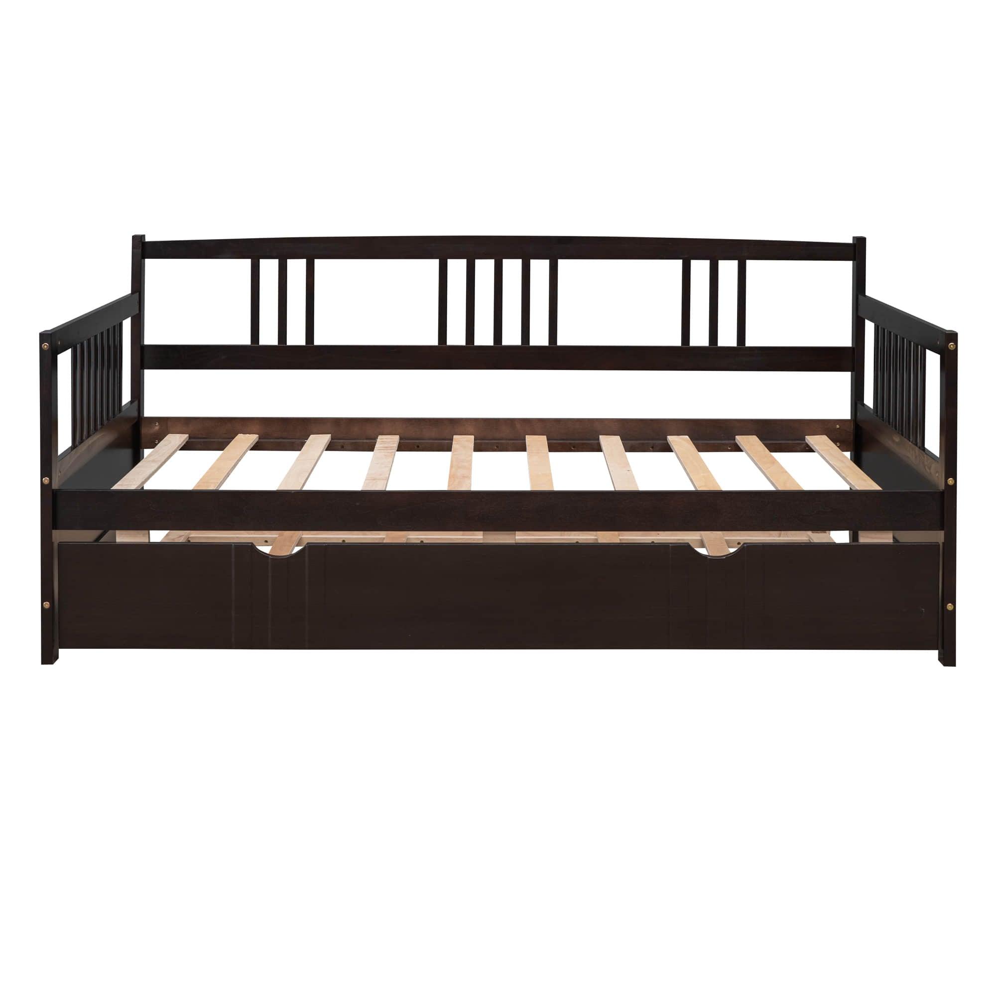 Wooden Twin Daybed with Twin Trundle