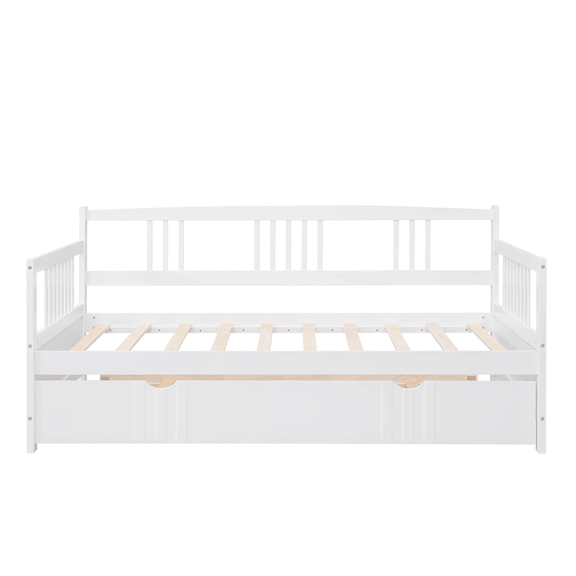 Wooden Twin Daybed with Twin Trundle