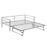 Convertible Metal Twin Daybed with Pop Up Trundle Bed