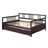 Wooden Full Size Daybed with Twin Trundle