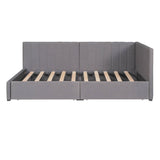 Twin Linen Upholstered Daybed with Storage - [Drawers]