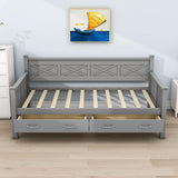 Mid-Century Modern Twin Daybed with Storage - [Drawers]