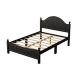 Full Size Solid Wood Traditional Platform Bed Frame with Headboard