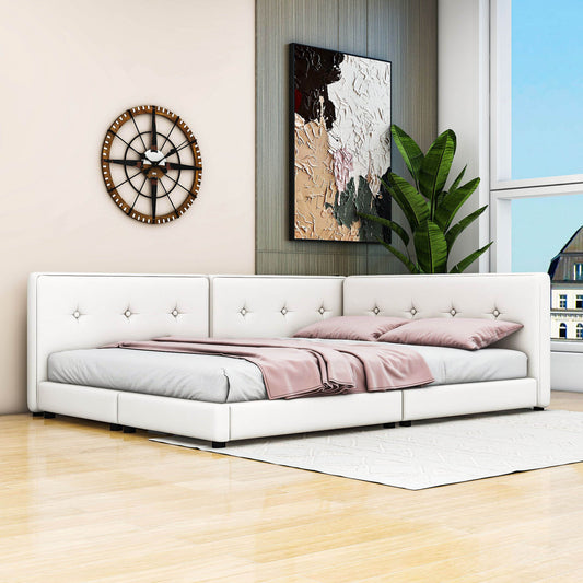 Smart Modern Low Profile Upholstered Queen Daybed with USB Ports