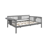 Wood Full Size Daybed with Storage - [Side Shelves]