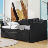 Modern Twin Upholstered Daybed with Trundle