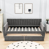 Modern Upholstered Twin Daybed with Storage - [Sofa Bed in Living Room]