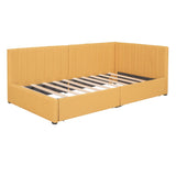 Twin Linen Upholstered Daybed with Storage - [Drawers]