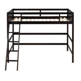 Solid Wood Twin Loft Bed with Interchangeable Ladder for Kids, Adults- [Medium]