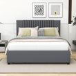 Upholstered Full Size Platform Bed Frame with Storage and Twin Trundle - [Drawers, Headboard]