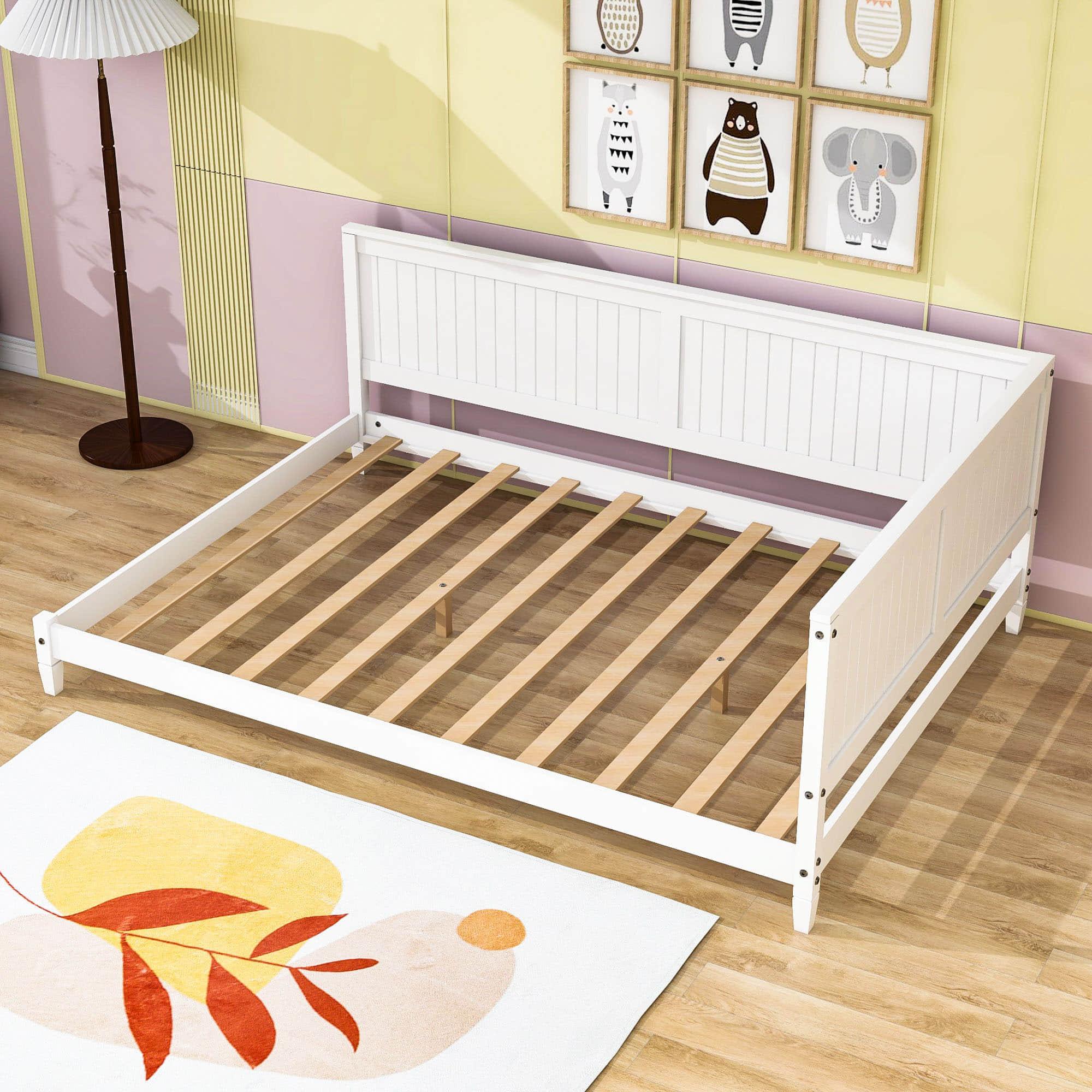 Wood Low Full Size Daybed for Kids, Toddler