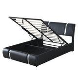 PU Leather Full Size Upholstered Platform Storage Bed - [Hydraulic System]