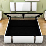 PU Leather Full Size Upholstered Platform Storage Bed - [Hydraulic System]