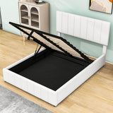 Modern Upholstered Full Bed Frame with Storage - Hydraulic Lift Up System