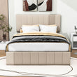 Modern Upholstered Full Bed Frame with Storage - Hydraulic Lift Up System