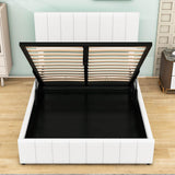 Modern Upholstered Full Bed Frame with Storage - Hydraulic Lift Up System