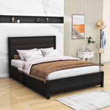 Metal Full Size Storage Platform Bed with Twin Trundle Bed