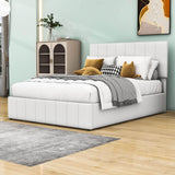 Modern Upholstered Full Bed Frame with Storage - Hydraulic Lift Up System