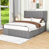 Modern Upholstered Full Bed Frame with Storage - Hydraulic Lift Up System