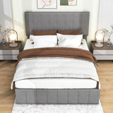 Modern Upholstered Full Bed Frame with Storage - Hydraulic Lift Up System