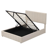 Modern Upholstered Full Bed Frame with Storage - Hydraulic Lift Up System