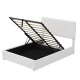 Modern Upholstered Full Bed Frame with Storage - Hydraulic Lift Up System