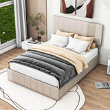 Modern Upholstered Full Bed Frame with Storage - Hydraulic Lift Up System