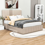 Modern Upholstered Full Bed Frame with Storage - Hydraulic Lift Up System