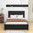 Metal Full Size Storage Platform Bed with Twin Trundle Bed