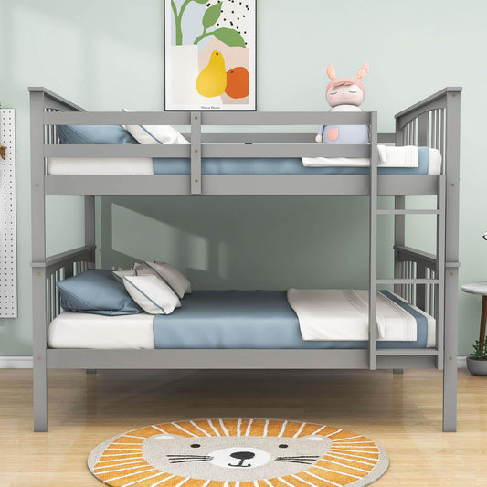 Convertible Full Over Full Bunk Beds - [Wood, Kids, Adult, Guest Room]