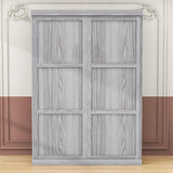 Farmhouse Rustic Vertical Full Size Murphy Bed - [Wood, Pull-down from Cabinet]