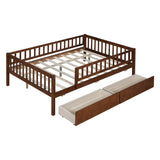 Full Size Toddler Nursery Daybed with Storage Drawers