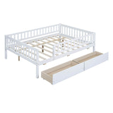 Full Size Toddler Nursery Daybed with Storage Drawers